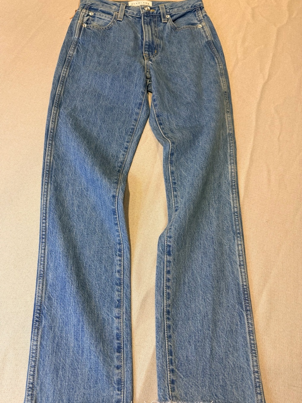SLVRLAKE Women's Straight-Leg Blue Denim Jeans